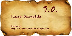 Tisza Oszvalda névjegykártya